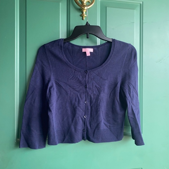 Lilly Pulitzer size medium navy cardigan - Picture 1 of 8